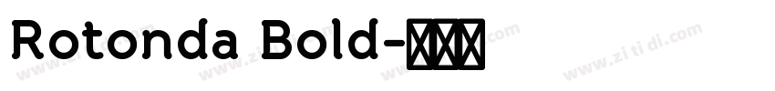 Rotonda Bold字体转换